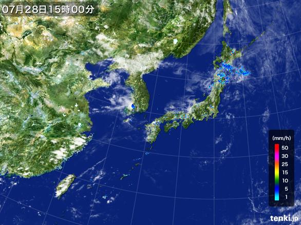 実況天気図(2015年07月28日)