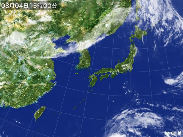 実況天気図(2015年08月04日)