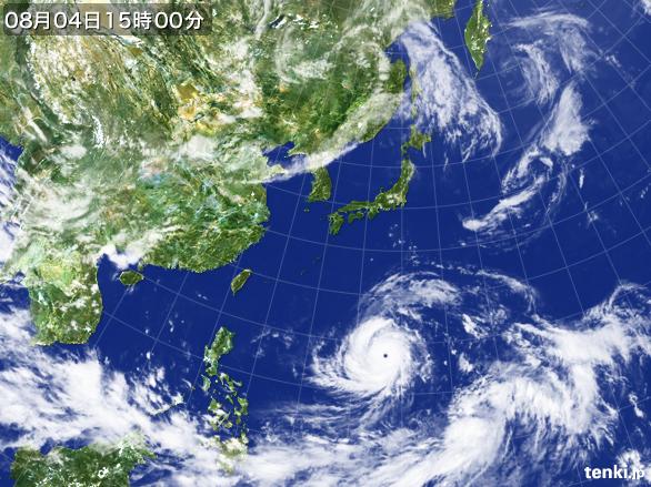 実況天気図(2015年08月04日)