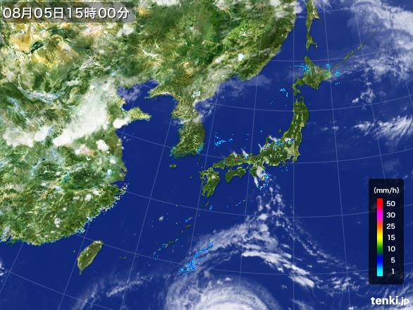 実況天気図(2015年08月05日)