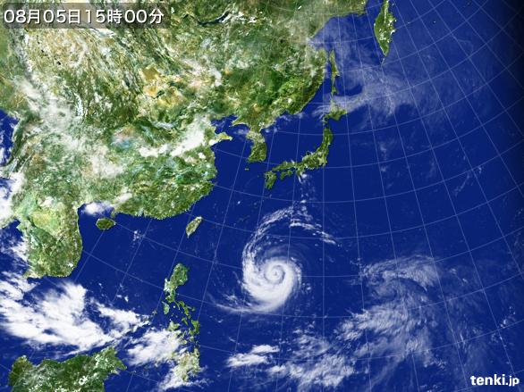 実況天気図(2015年08月05日)