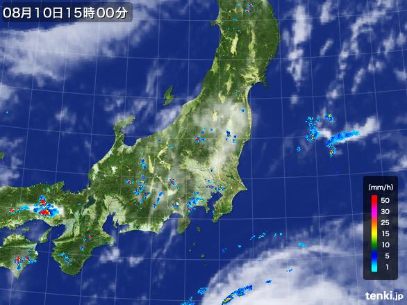実況天気図(2015年08月10日)
