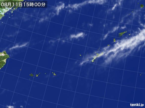 実況天気図(2015年08月11日)