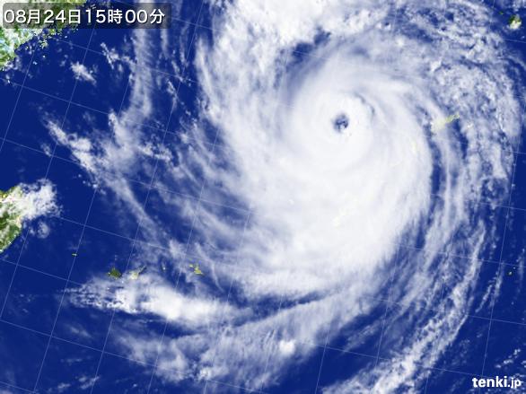 実況天気図(2015年08月24日)