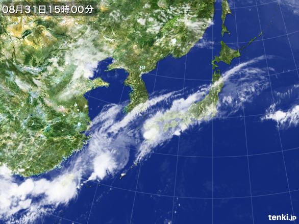 実況天気図(2015年08月31日)