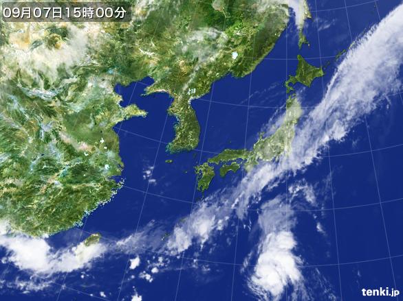 実況天気図(2015年09月07日)