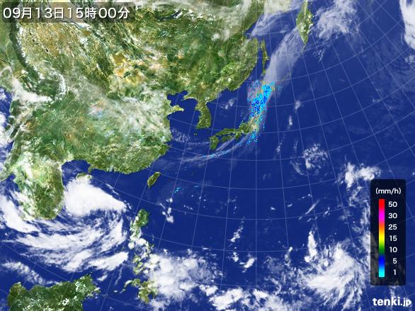 実況天気図(2015年09月13日)