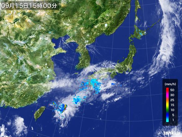 実況天気図(2015年09月15日)