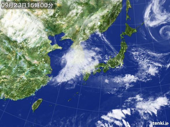実況天気図(2015年09月23日)