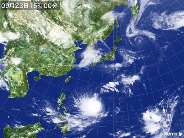 実況天気図(2015年09月23日)