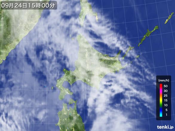 実況天気図(2015年09月24日)