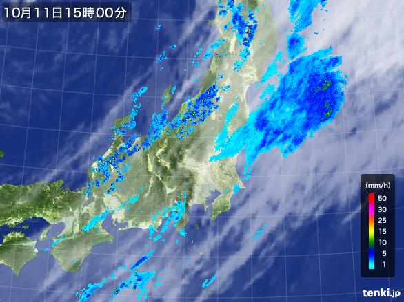 実況天気図(2015年10月11日)