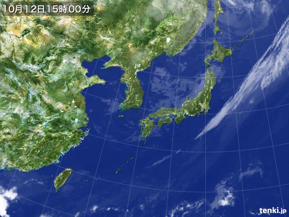 実況天気図(2015年10月12日)