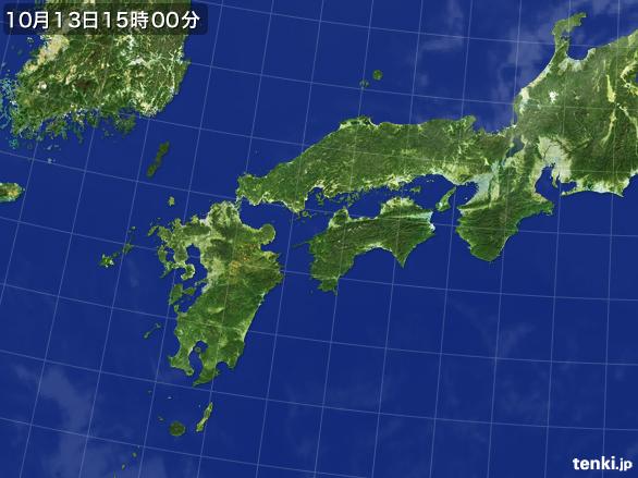 実況天気図(2015年10月13日)