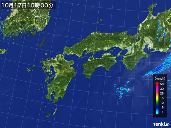 実況天気図(2015年10月17日)