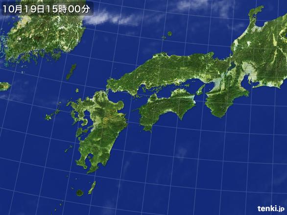 実況天気図(2015年10月19日)