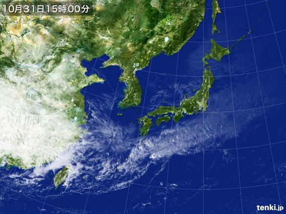 実況天気図(2015年10月31日)