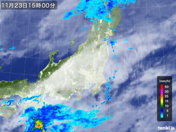 実況天気図(2015年11月23日)