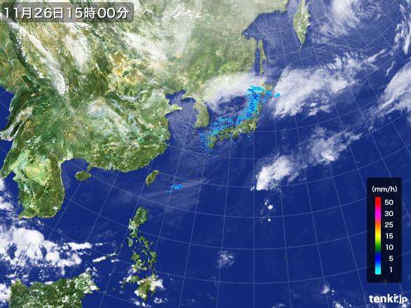 実況天気図(2015年11月26日)