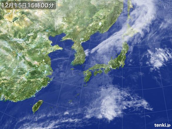 実況天気図(2015年12月15日)