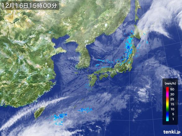 実況天気図(2015年12月16日)