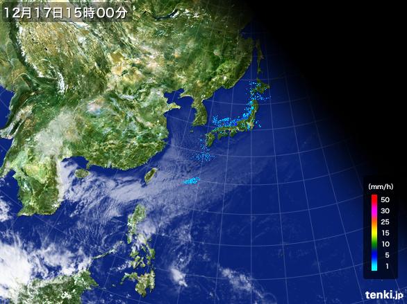実況天気図(2015年12月17日)