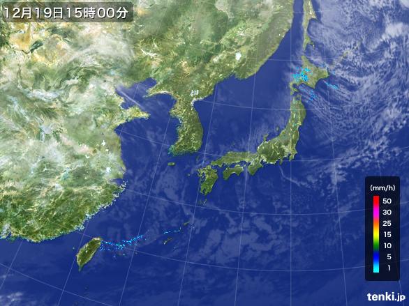実況天気図(2015年12月19日)