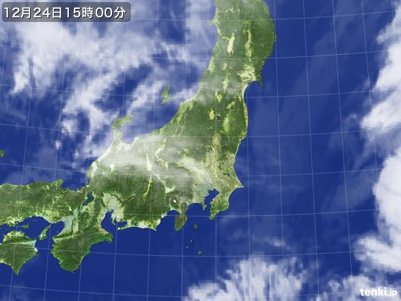 実況天気図(2015年12月24日)