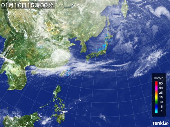 実況天気図(2016年01月10日)