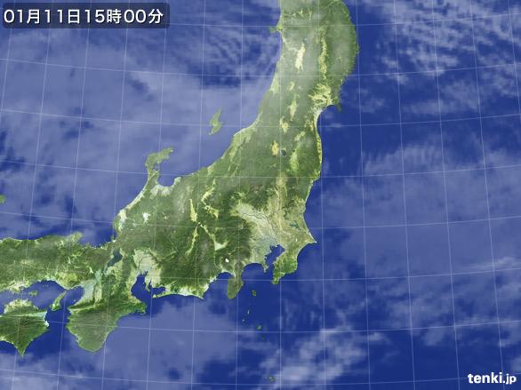 実況天気図(2016年01月11日)