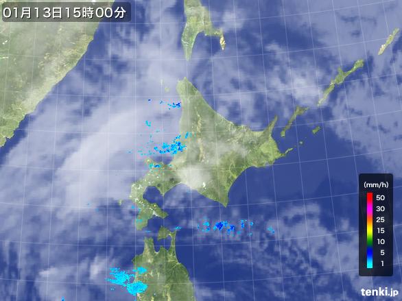実況天気図(2016年01月13日)