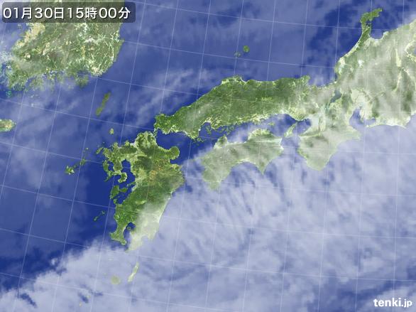 実況天気図(2016年01月30日)