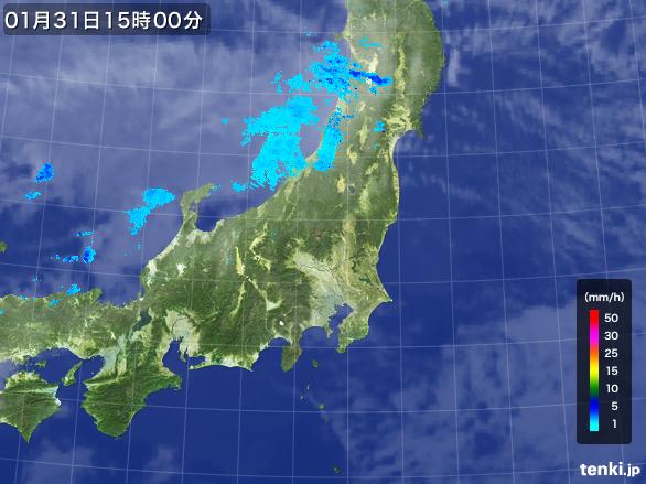 実況天気図(2016年01月31日)