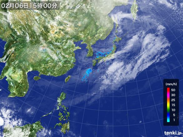 実況天気図(2016年02月06日)