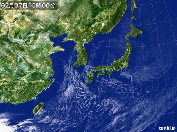 実況天気図(2016年02月07日)