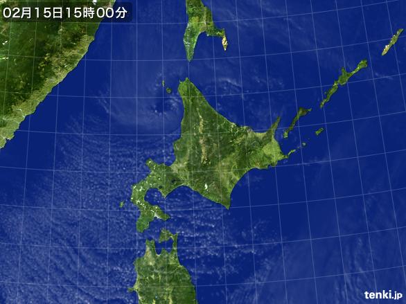 実況天気図(2016年02月15日)