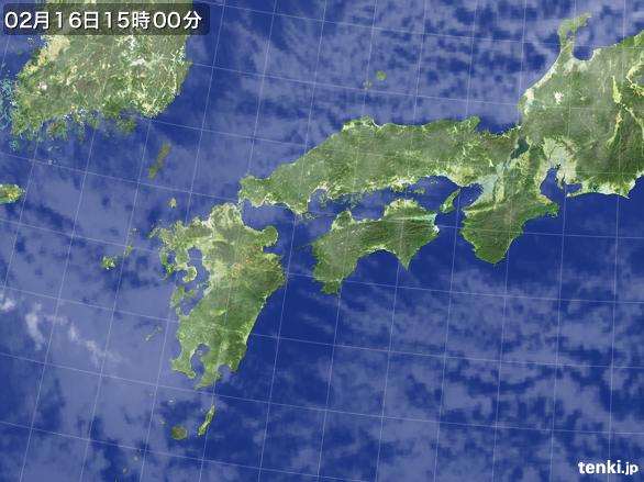 実況天気図(2016年02月16日)