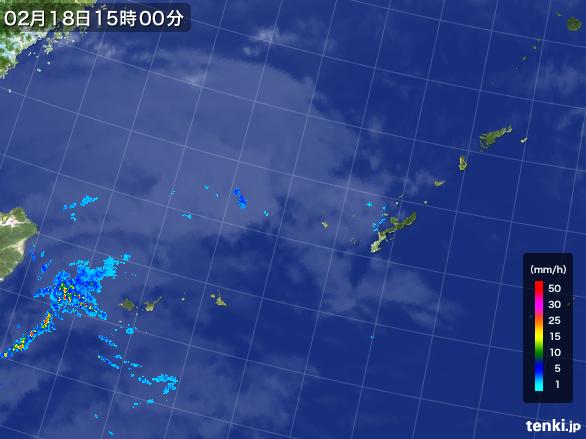 実況天気図(2016年02月18日)