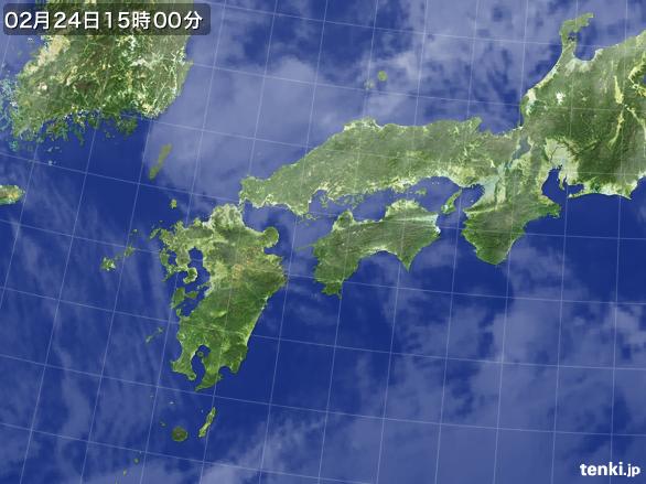 実況天気図(2016年02月24日)