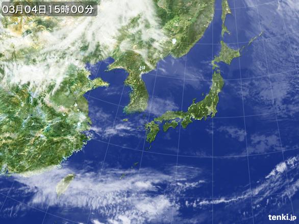実況天気図(2016年03月04日)