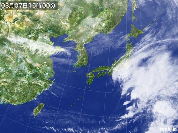 実況天気図(2016年03月07日)