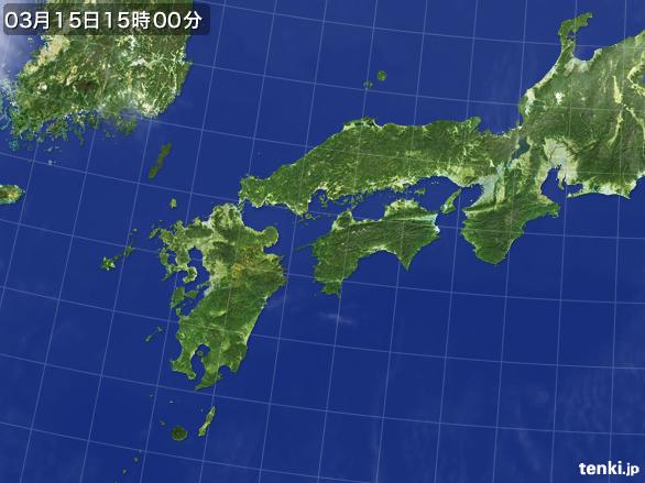 実況天気図(2016年03月15日)