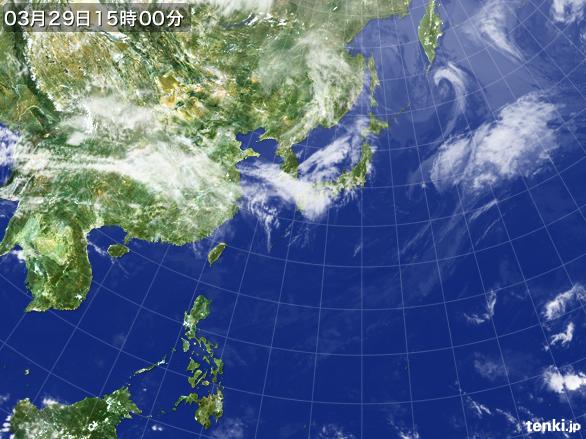 実況天気図(2016年03月29日)