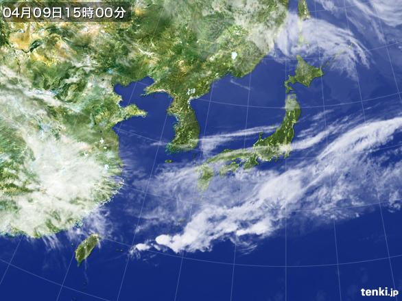 実況天気図(2016年04月09日)