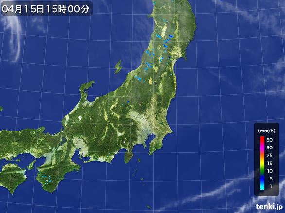 実況天気図(2016年04月15日)