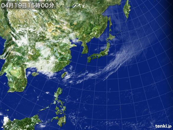 実況天気図(2016年04月19日)