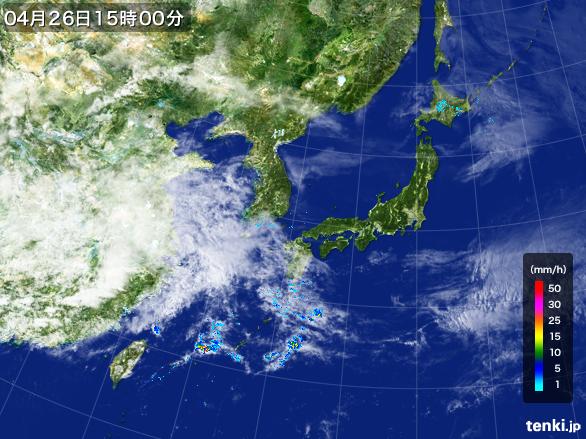 実況天気図(2016年04月26日)