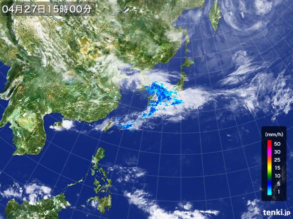 実況天気図(2016年04月27日)