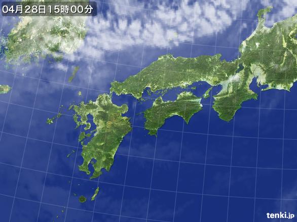 実況天気図(2016年04月28日)