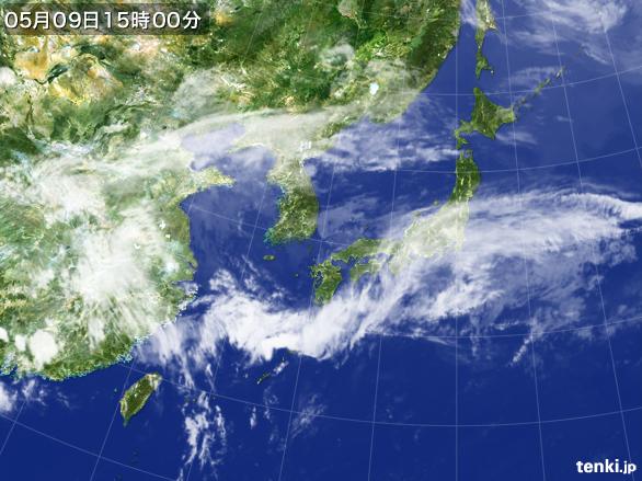 実況天気図(2016年05月09日)